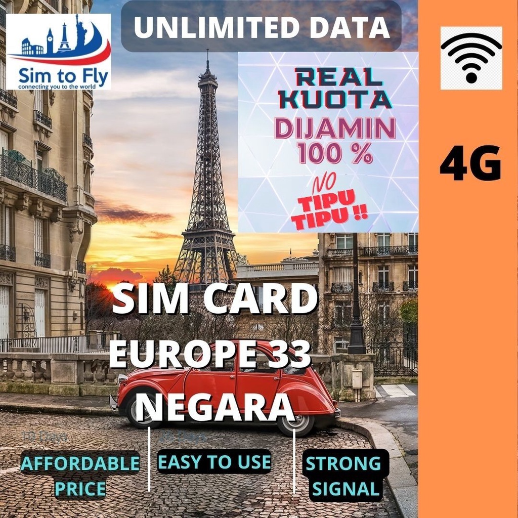 Sim Card Turkey Eropa 33 Negara Unlimited Data (Sim card Eropa Turkey)