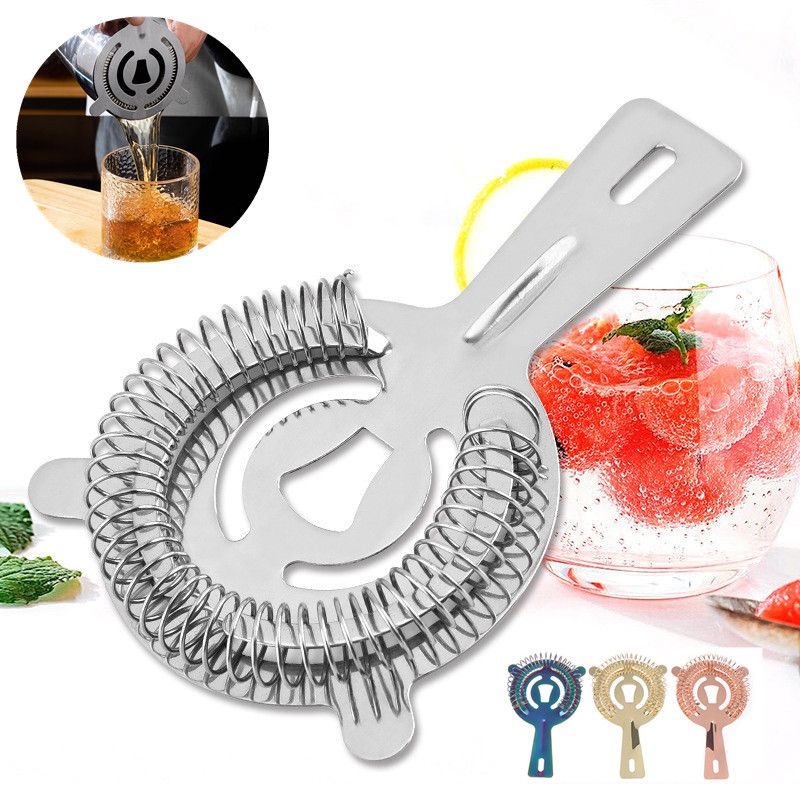 Bar Strainer stainless Bartender Ice Stopper Cocktail shaker bar set