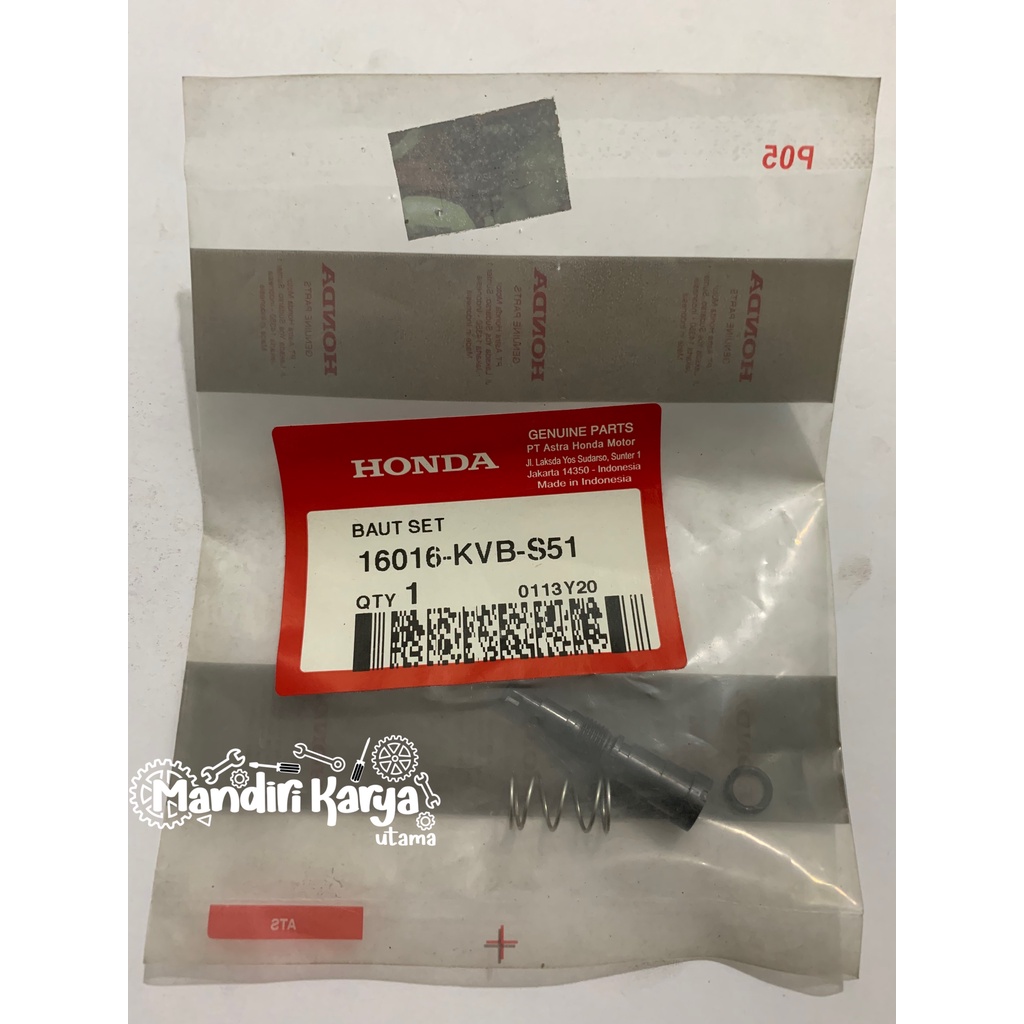 BAUT SET / BAUT SETELAN GAS / SCREW SET (16016-KVB0-S51)