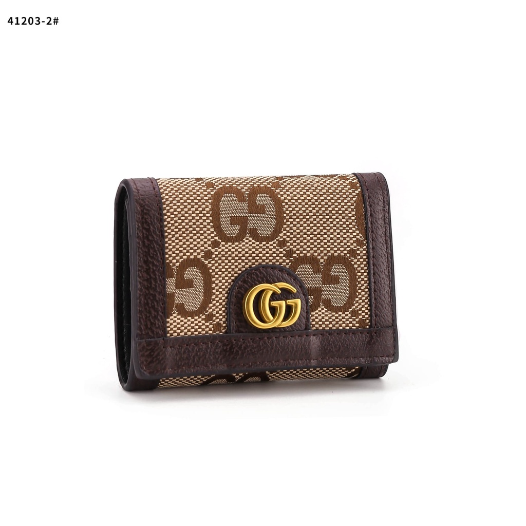 GC GG Wallet Canvas Gold Hardware 41203-2 41203-1