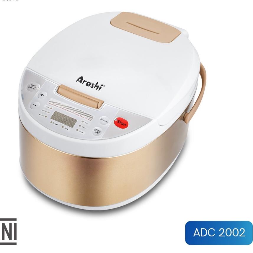 Viral Arashi ADC2002 Rice Cooker Digital / Magic Com Digital 2 Liter 8 in 1