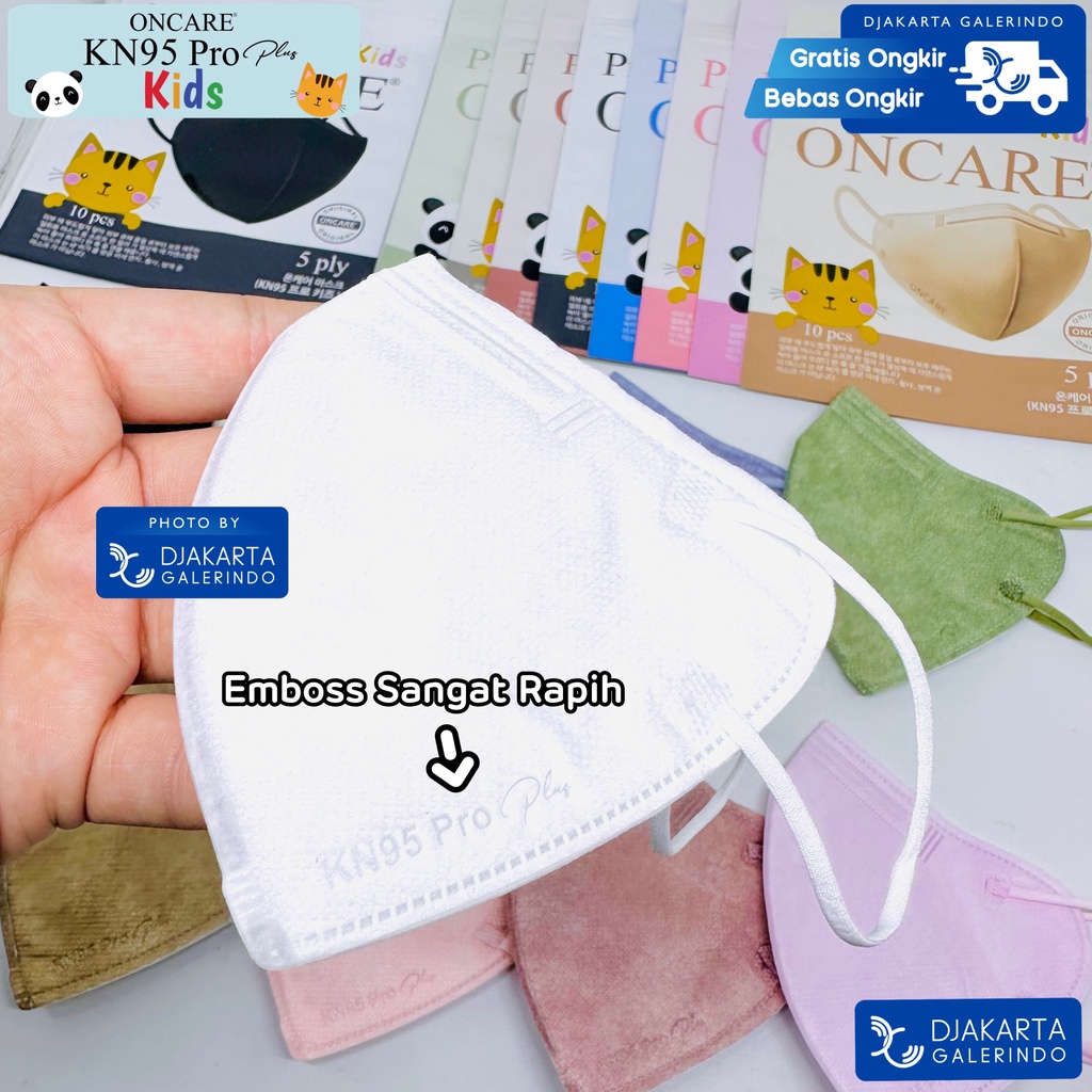 Masker Oncare Premium Kids KN95 Pro Plus Anak Premium Korea 5Ply isi 10Pcs