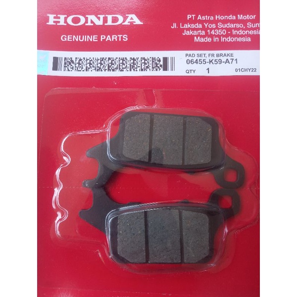 DISPAD KAMPAS REM CAKRAM DEPAN HONDA BEAT VARIO SUPRA 125 DAN VARIO 150