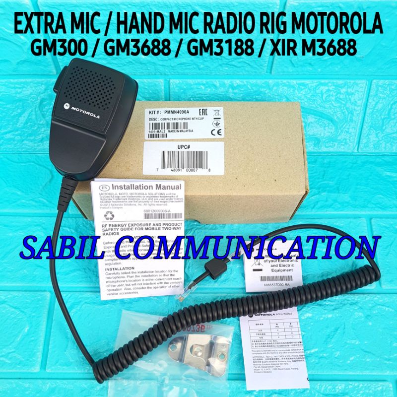 EXTRA MIX RIG GM3688 XIR M3688 GM3188 PTT MIC RADIO RIG MOTOROLA GM 3688 XIR M3688 GM300 GM3188 GM36