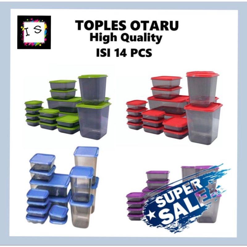 Toples Plastik CALISTA OTARU SET OF 14 PCS SMOKE SEAKWARE [ 1 SET 14 PCS ] Packing Free Bubble