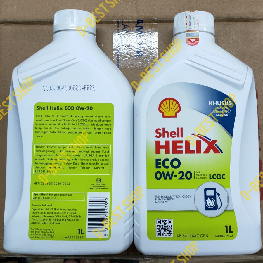 Oli Shell Helix Eco 0W-20 - 1 liter