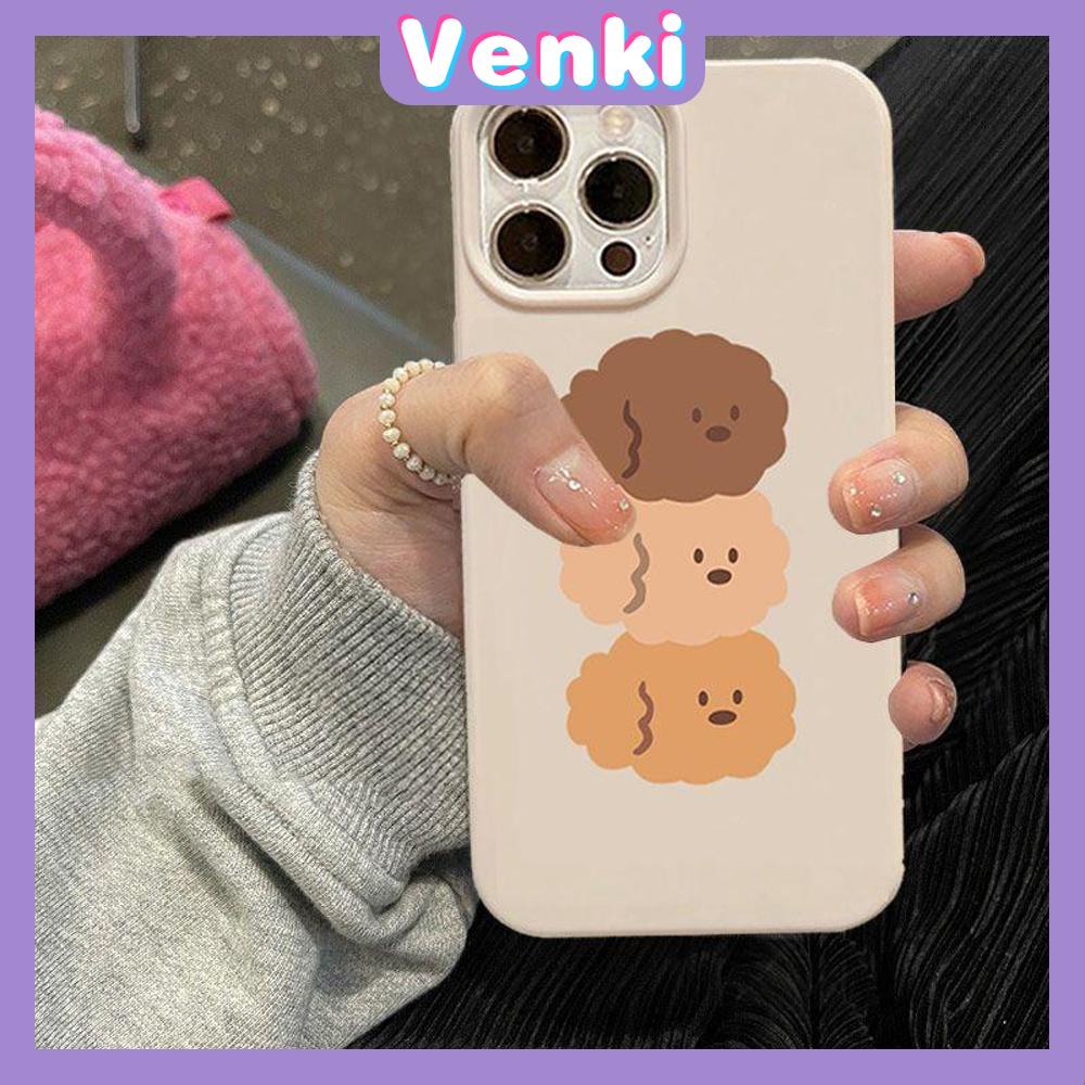 Case iPhone 14 Pro Max Soft TPU Candy Case Cute Curly Dogs Glossy Khaki Case Camera Protection Shockproof For iPhone 13 12 11 Plus Pro Max 7 Plus X XR