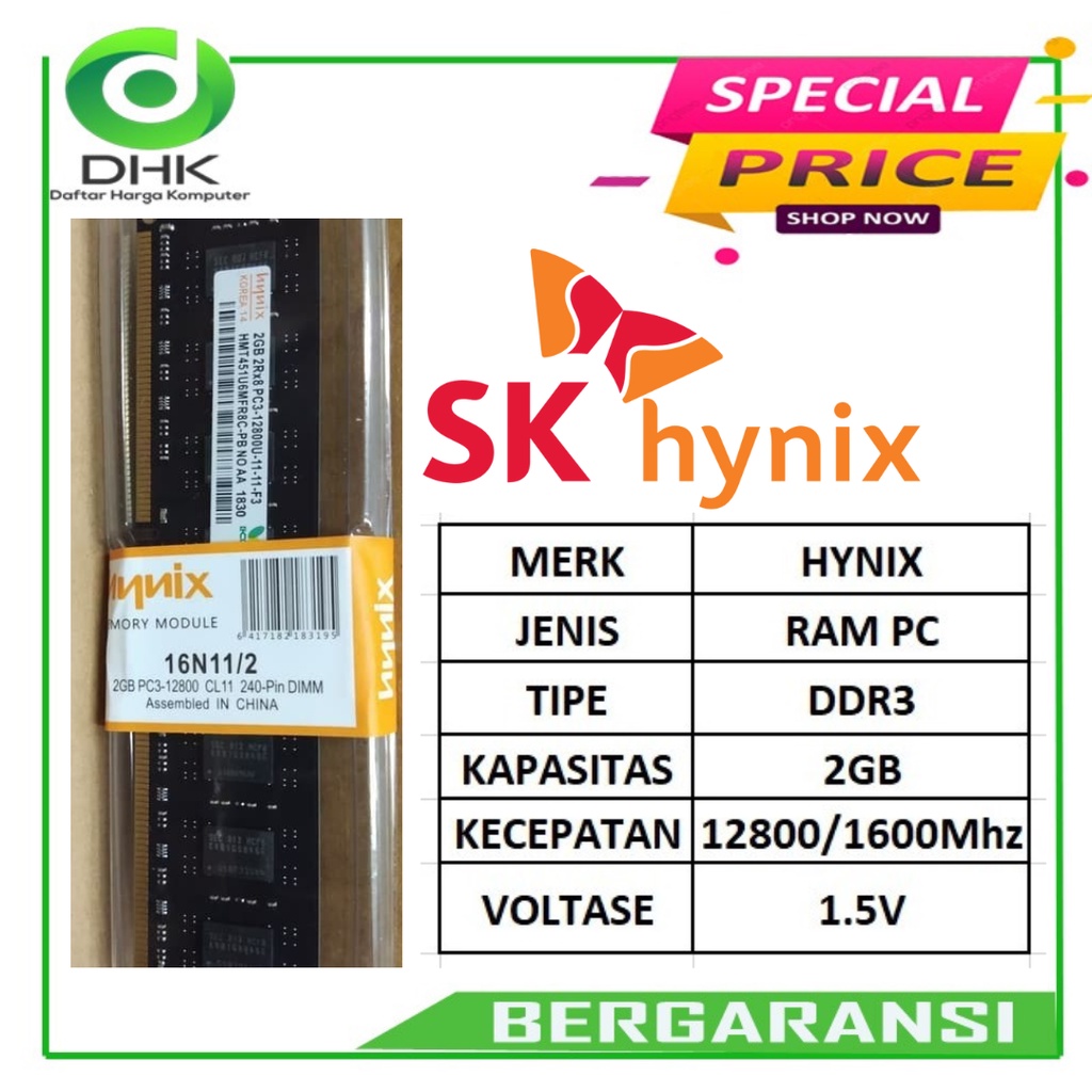 Memory DDR3 2GB Hynix pc 12800 Longdim