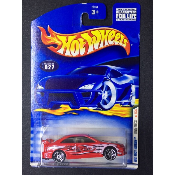 Hotwheels Honda Civic Si Red 2001 First Edition