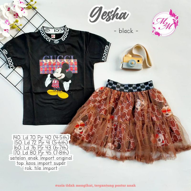 SETELAN ROK TUTU ANAK IMPORT PREMIUM 4-8 TAHUN / BAJU SETELAN ROK ANAK CEWEK IMPORT 4-8 TAHUN JUNIOR TANGGUNG