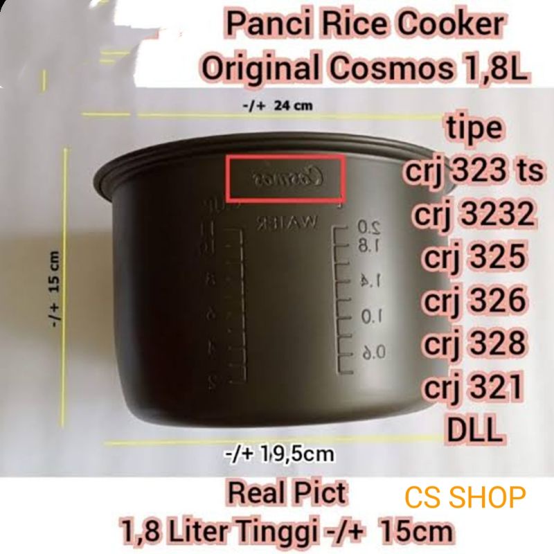 Panci rice cooker 0.6liter sampai 1.8liter miyako/Panci Magic Com/Dalaman Magic Com atau Rice Cooker