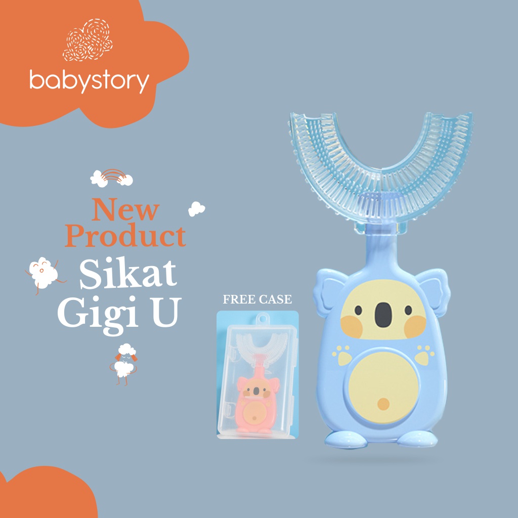 Sikat gigi anak bentuk U sikat gigi bayi anak silikonsikat gigi U