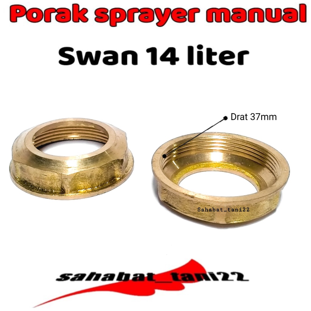 porak pompa tabung sprayer manual tutup tabung SWAN 14 liter