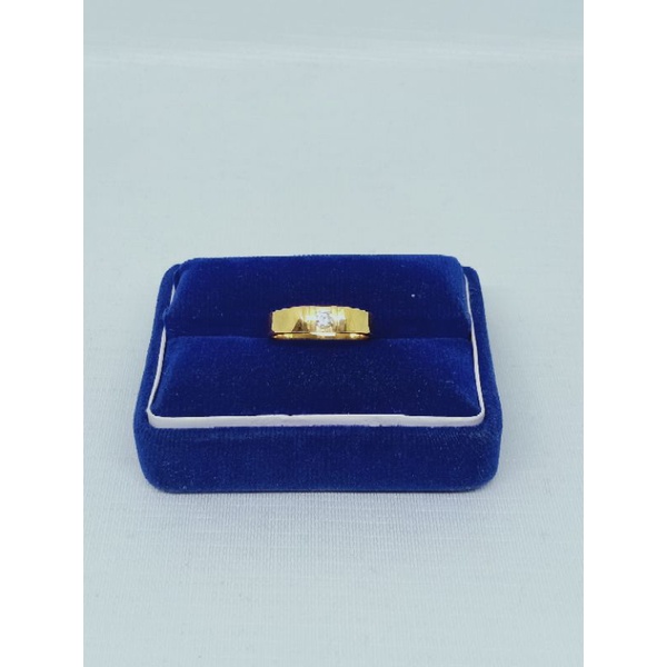 Cincin ring mp 1 wedding ring / cincin perak asli silver 925 lapis emas/ cincin fashion pria &amp; wanita terbaru