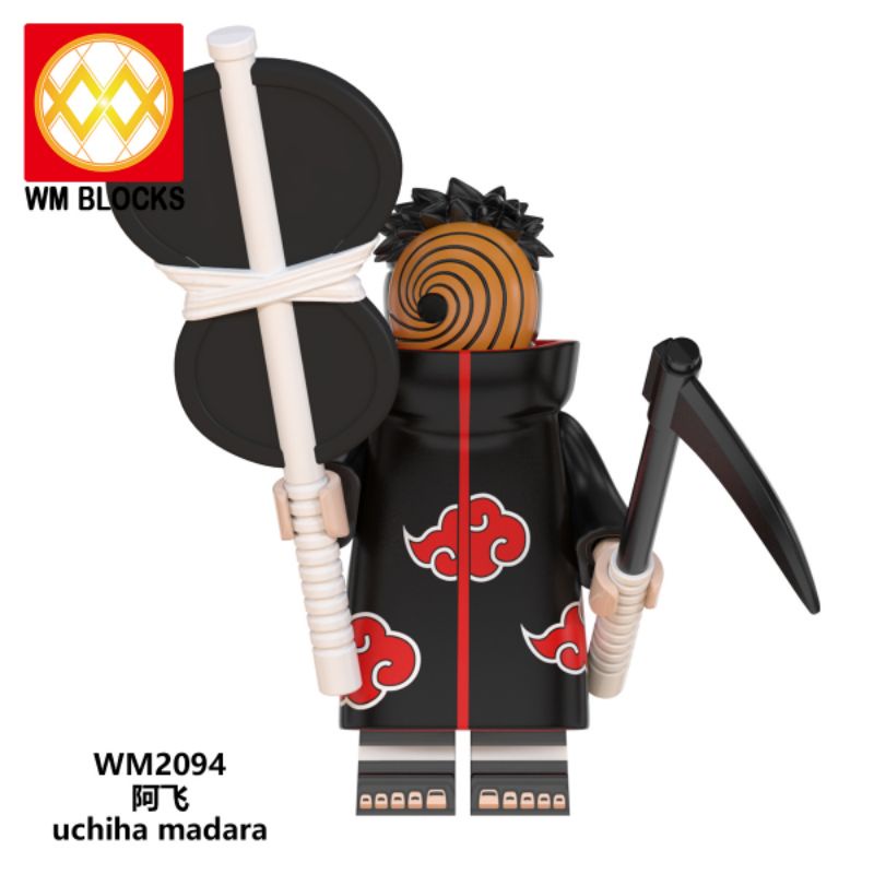 WM2094 Mainan Anak Akatsuki Tobi Obito Uchiha Mini Figure Full Aksesoris