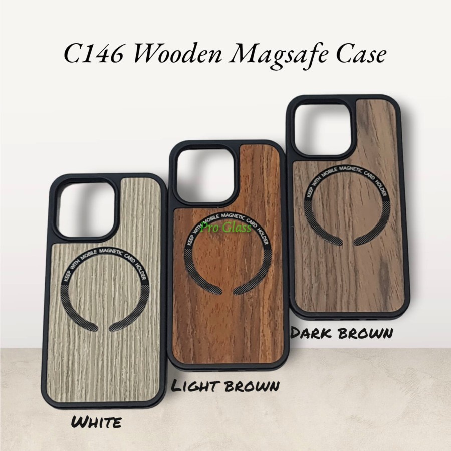 C146 Iphone 11 11 PRO 11 PRO MAX 12 12 PRO 12 PRO MAX 13 13 PRO 13 PRO MAX 14 14 PLUS 14 PRO 14 PRO MAX Premium Wooden Case with Magsafe Wood