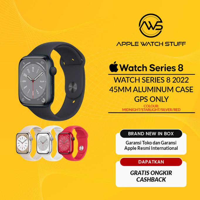 Apple Watch Series 8 2022 Aluminum Case 45Mm Midnight Starlight Silver