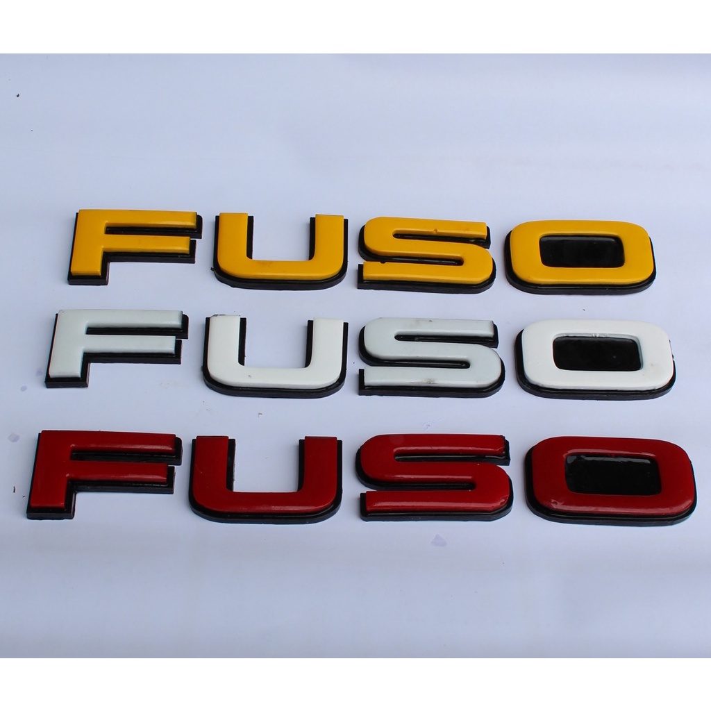 EMBLEM AKSESORIS MOBIL FUSO BESAR HURUF TIMBUL 3 DIMENSI / VARIASI MOBIL KEKINIAN