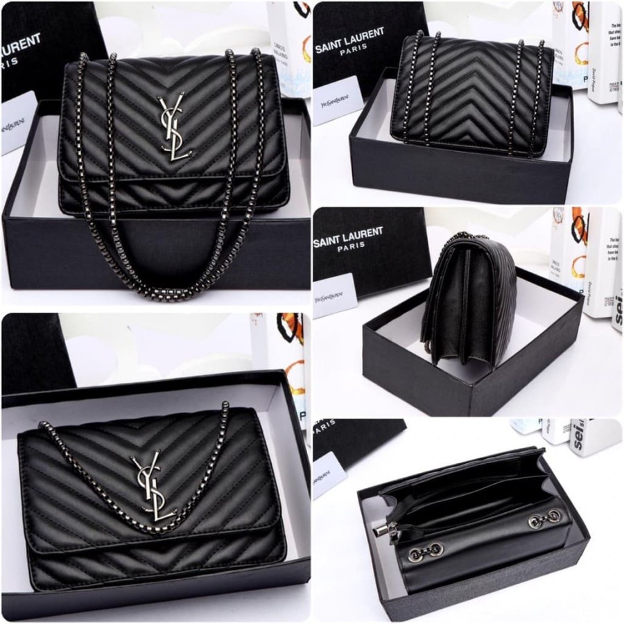 [GRATIS EMAS 24K] TAS SELEMPANG WANITA RANTAI ULIR DUA RUANG TAS BRANDED PREMIUM DISKON TAS WANITA V