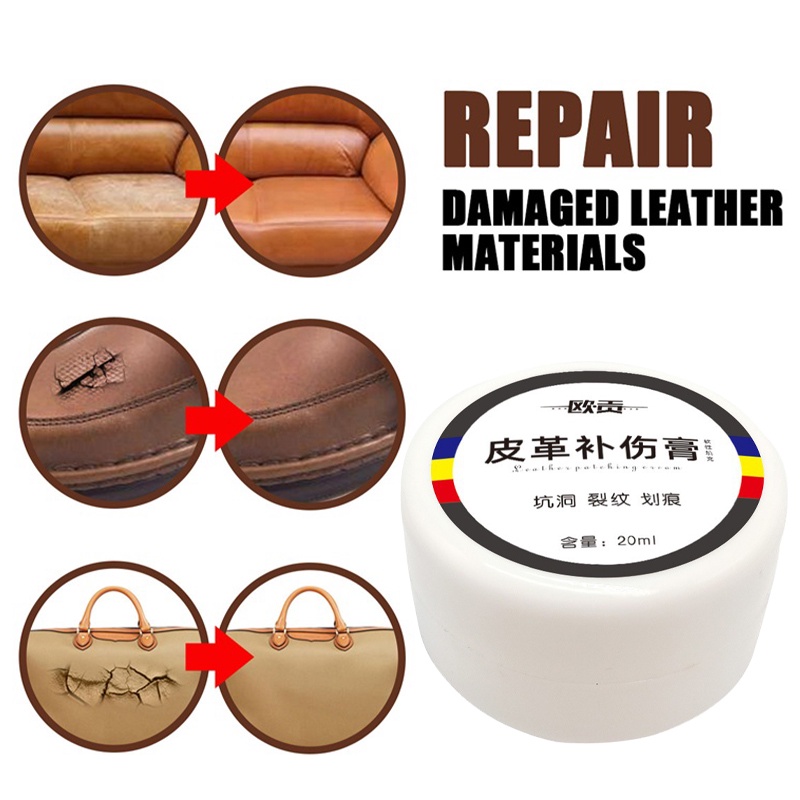 【20 ML】Dempul Lentur Bahan Kulit/Leather Filler Putty/Dempul Kulit Leather Filler