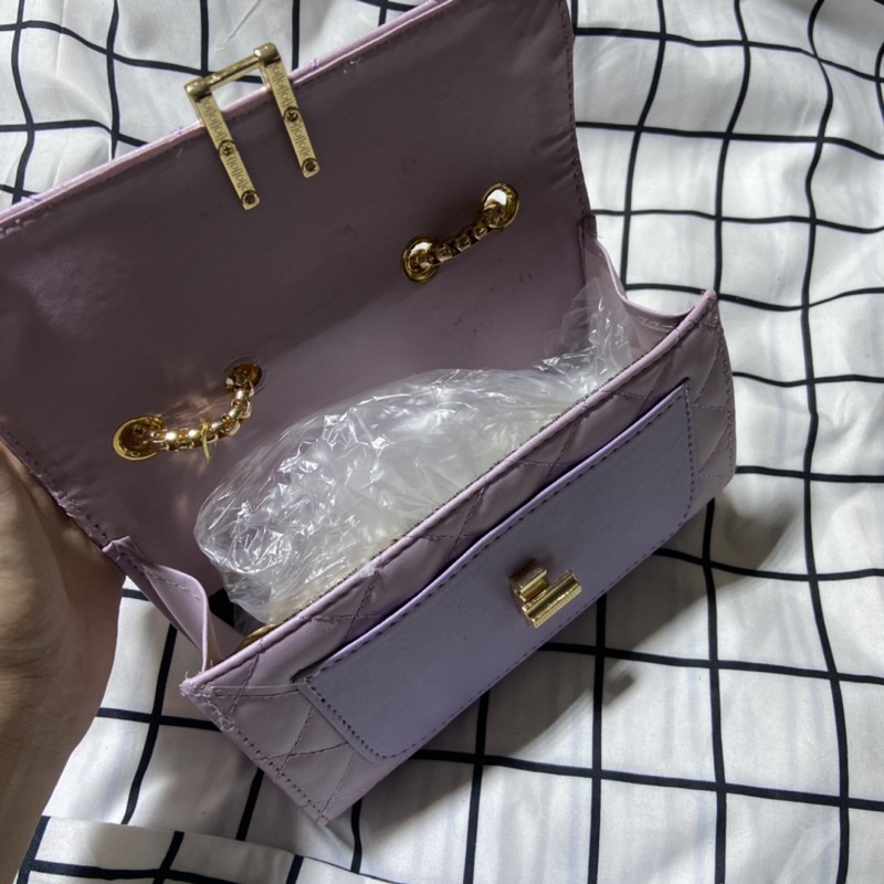 [FREE BABY GOLD] TAS LILAC HAMPERS KADO TAS SELEMPANG BAHU WANITA