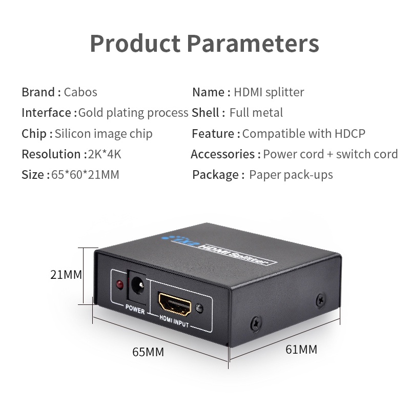 【LIPI】Multimedia HD Splitter 2 Port .