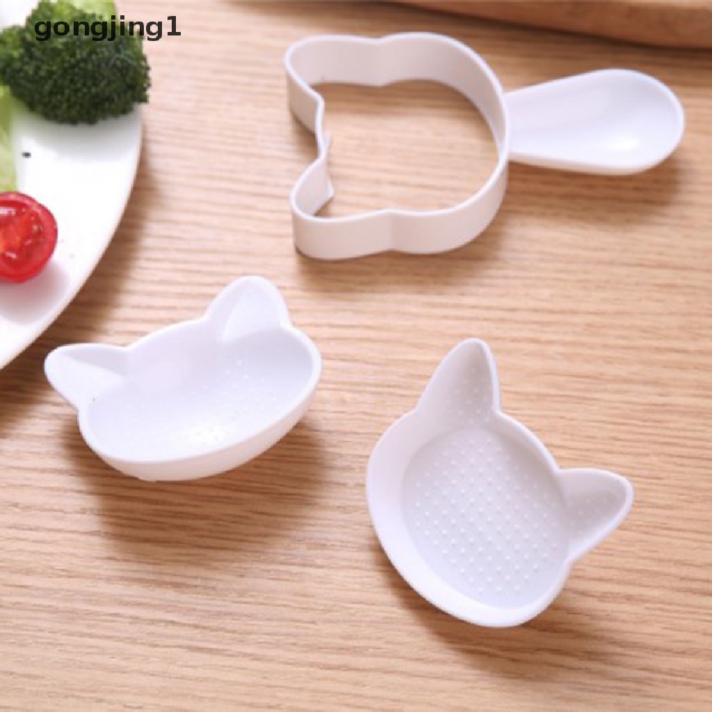 Ggg 1set Cetakan Nasi Sushi Kucing Smile Lucu Decor Cutter Sandwich DIY Tool ID