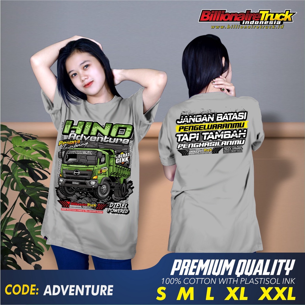 Kaos Truck Hino Kaos Adventure Kaos Truk Terbaru Baju Driver Oleng Original Billionaire Truck