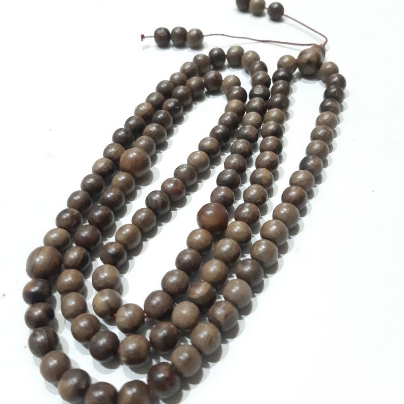 Tasbih Kayu Gahru Wangi 8mm 108butir Tali Karet