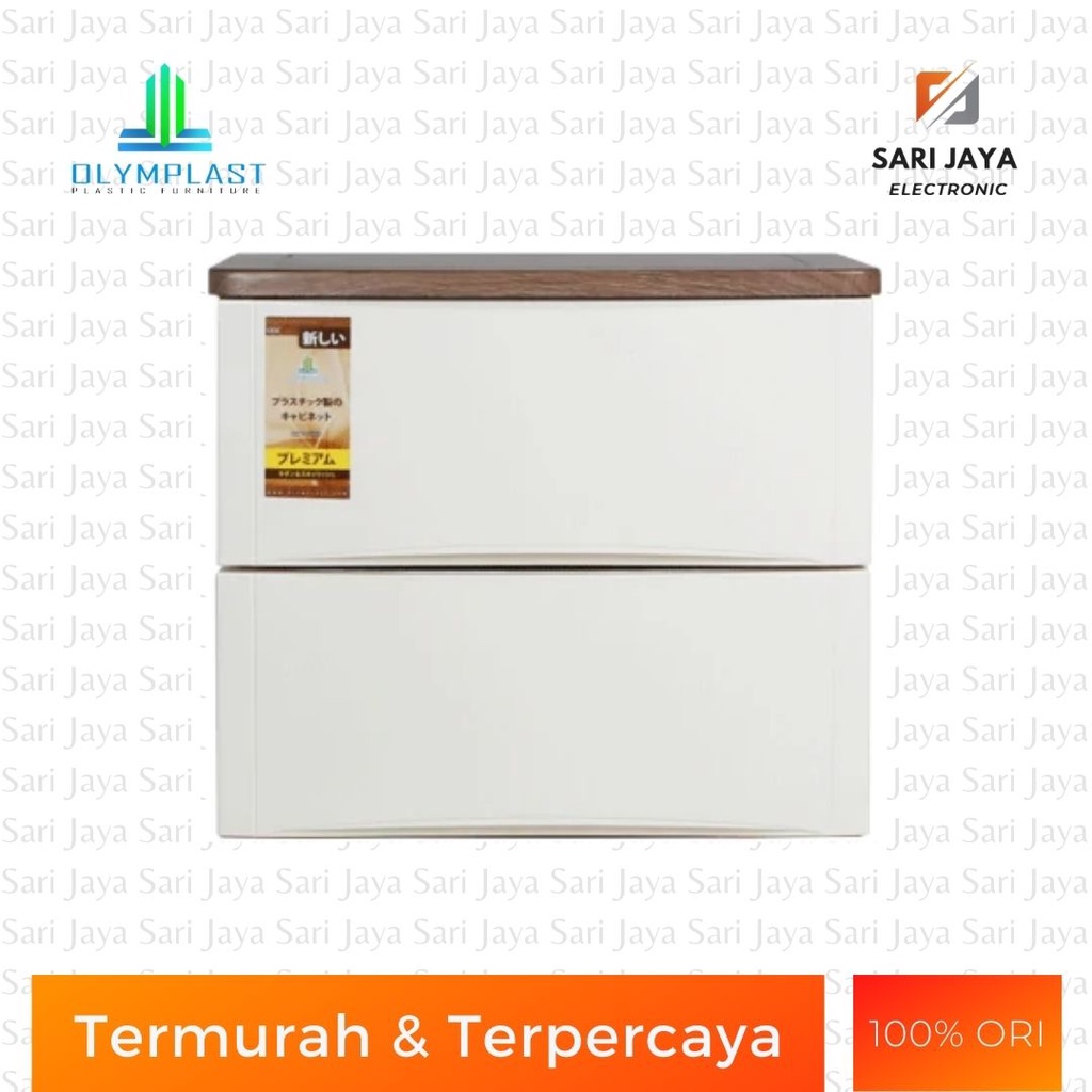 Laci Modern Olymplast Drawer Cabinet Serbaguna 2 Susun - ODC 02-M