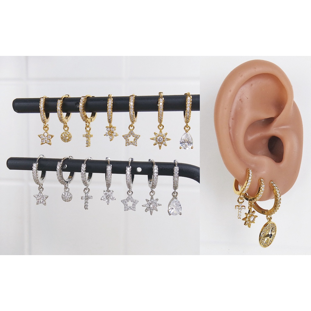 1370 / 1371 (HARGA 1 BIJI) - ANTING PIERCING TINDIKAN HELIX TRAGUS - STAINLESS STEEL