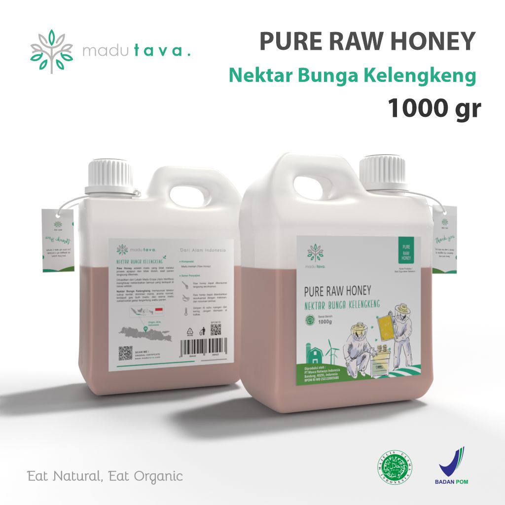 Madu Asli Murni 1kg Tava Grade A Nektar Kelengkeng 100% Alami Pure Natural Raw Honey