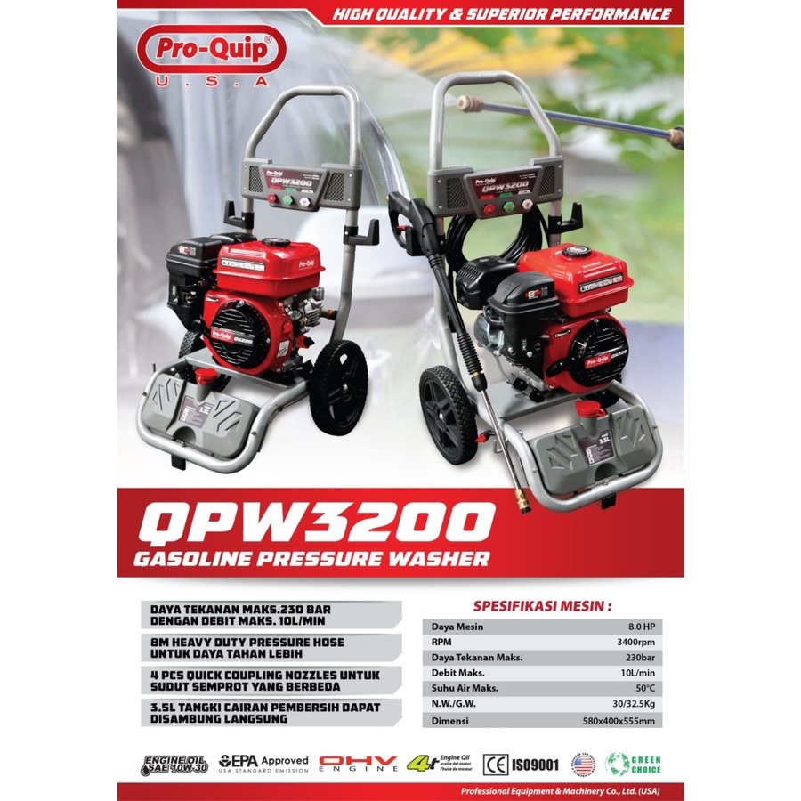 Jet Cleaner IPOWER APW3200 Plus / Gasoline High Pressure Washer APW 3200 - Jet Cleaner Mesin Bensin iPower HPE-180/4WD Multipro QPW3200 Proquip