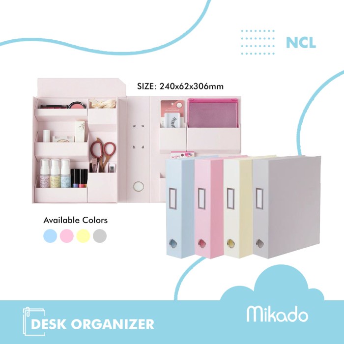 

NCL Desk Organizer A4 / Pen Holder / Cosmetic Holder - Merah Muda