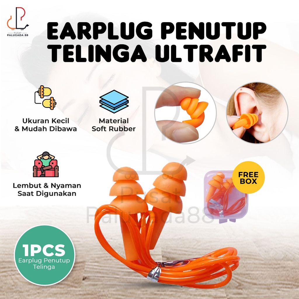 ZEN Earplug UltraFit Corded Ear Plug Penutup Telinga Dengan Box kotak Casing Bukan Gosave silicone silicon ultra fit