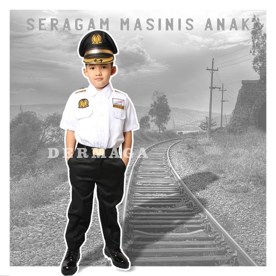 Seragam Profesi Masinis Anak Kostum Masinis Anak Kostum Karnaval Anak Masinis Murah Bandung