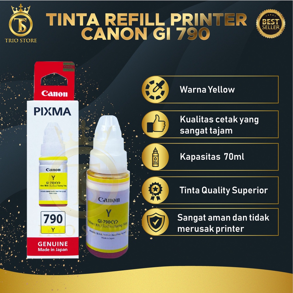 1 SET 4 PCS Tinta Canon Gi 790 For Printer G1000 G2000 G3000 G4000 G1010 G2010 G3010