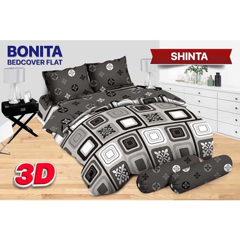 Bedcover bonita 1 set sprei 180x200 motif shinta