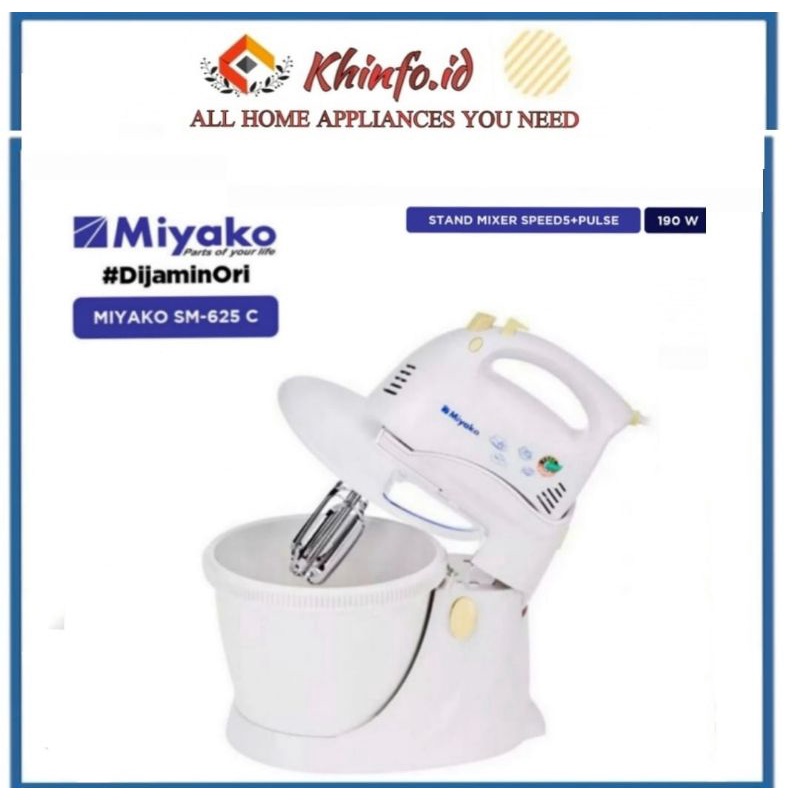 STAND MIXER SM 625 -putih Stand mixer MIYAKO SM 625/STAND MIXER MIYAKO/MIXER MIYAKO GARANSI RESMI