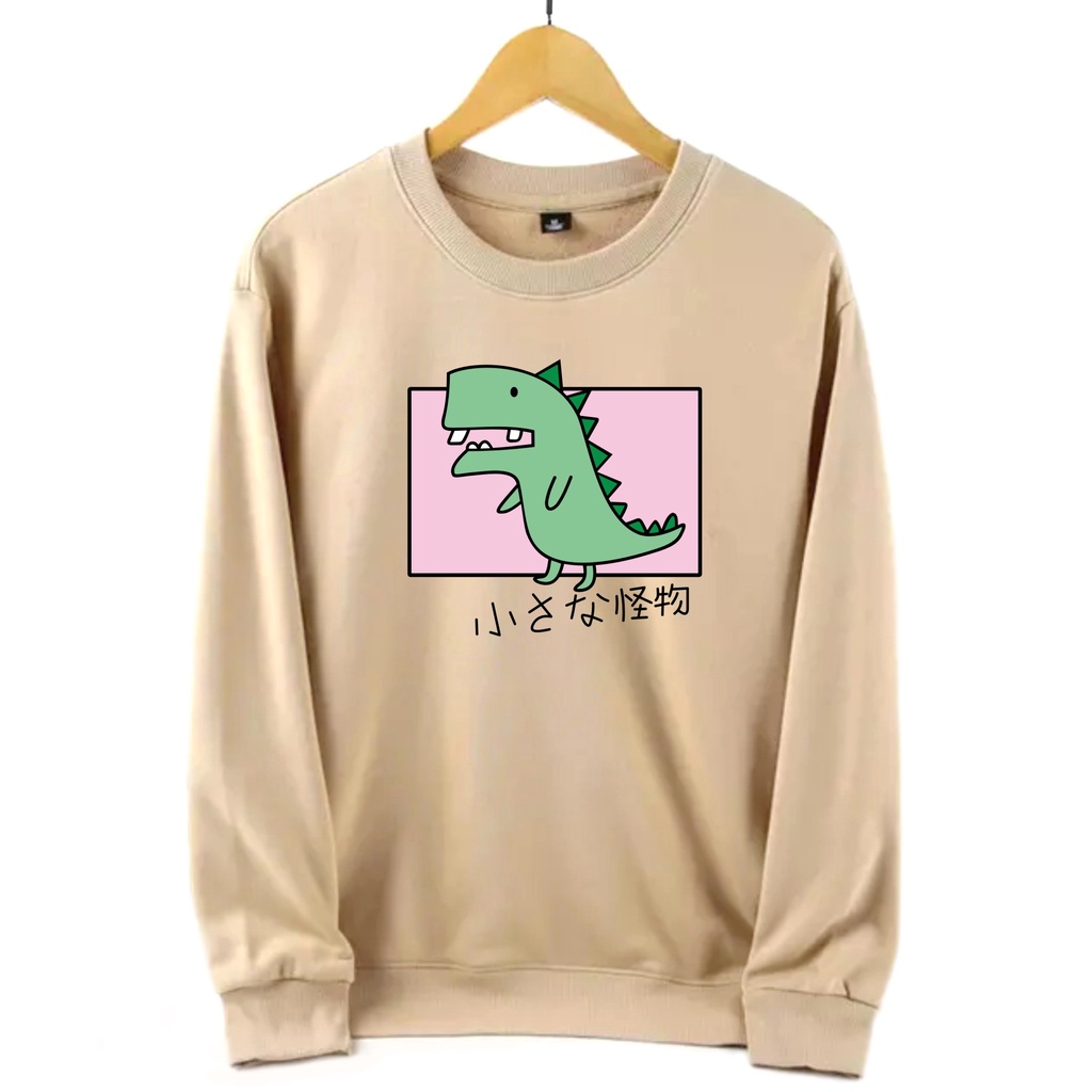 Little monster Lucu Sweater Oblong Basic Wanita Size M-L-XL-XXL Bisa Bayar Ditempat COD