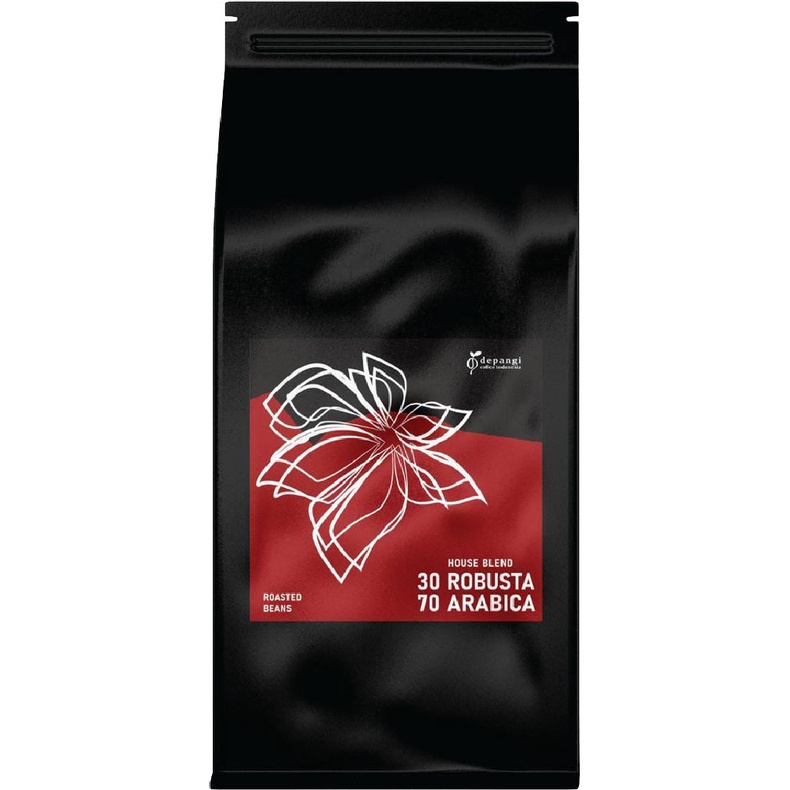 

House Blend 30% Robusta 70% Arabica, Roasted Beans, Biji Kopi, Kopi, Kopi Robusta, Robusta Premium, Kopi Arabica, Arabica Premium, Depangi Coffee Indonesia