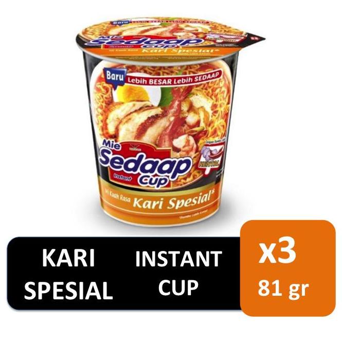 

↳ Mie Sedaap Kari Spesial Cup 3 x 81 gr ま
