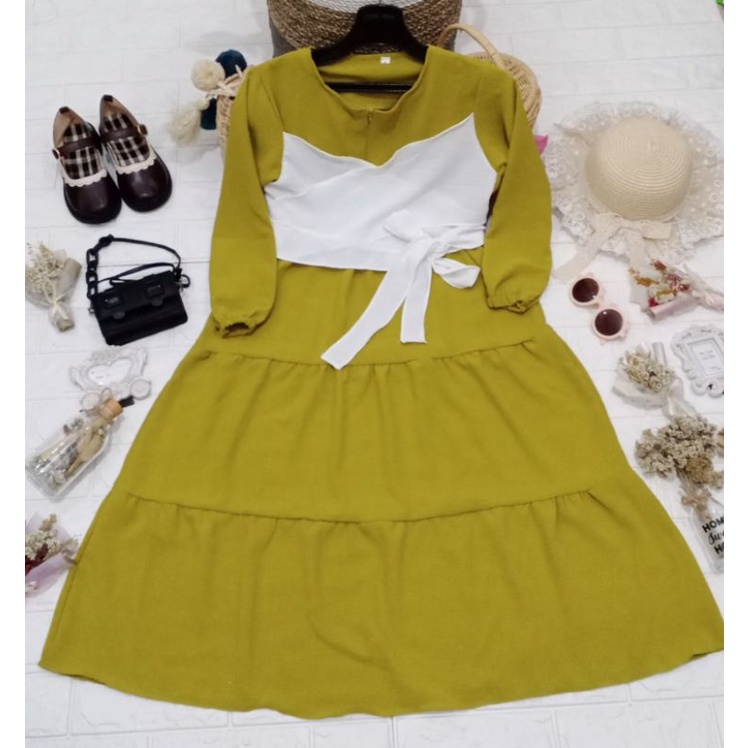 Gamis anak lesty 3-14th //gamis crincle airflow anak // gamis lesti