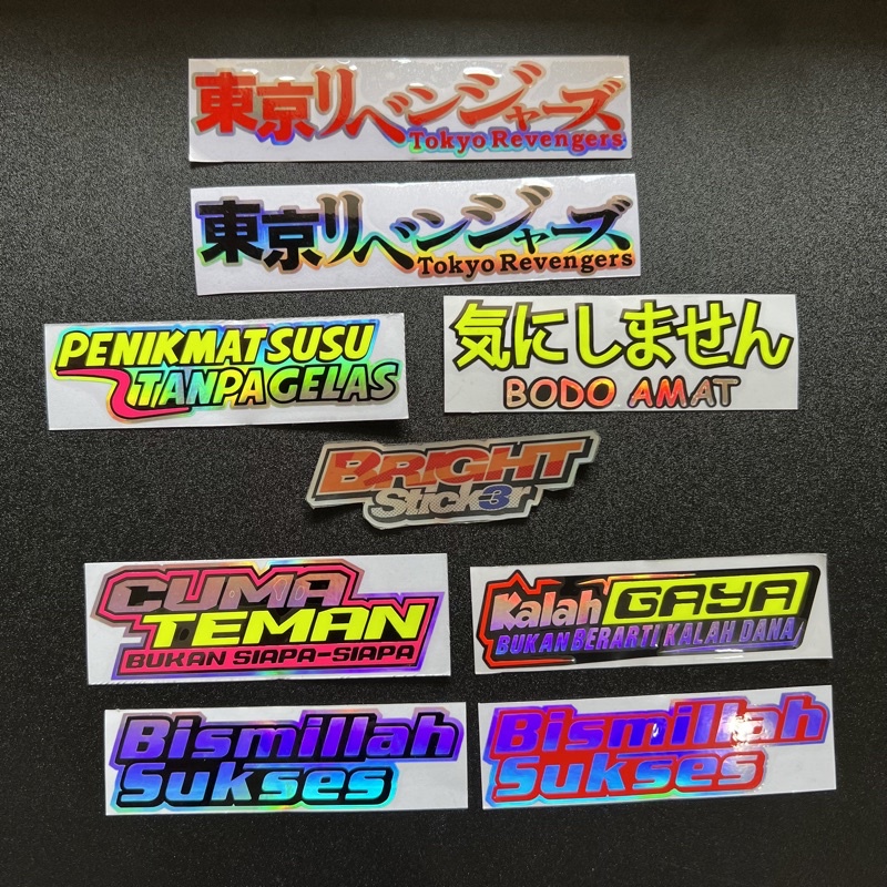 STICKER stiker KALAH GAYA PENIKMAT SUSU TANPA GELAS Cutting