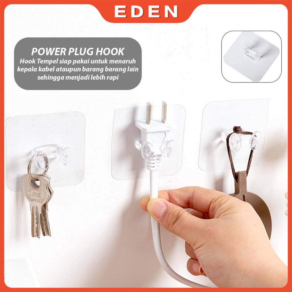 Gantungan Colokan Kepala Steker Listrik / Transparan Power Plug Hook / Hook Steker Gantungan Colokan