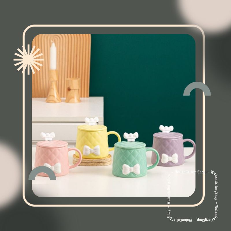 Cangkir / Mug Keramik Tutup Pita