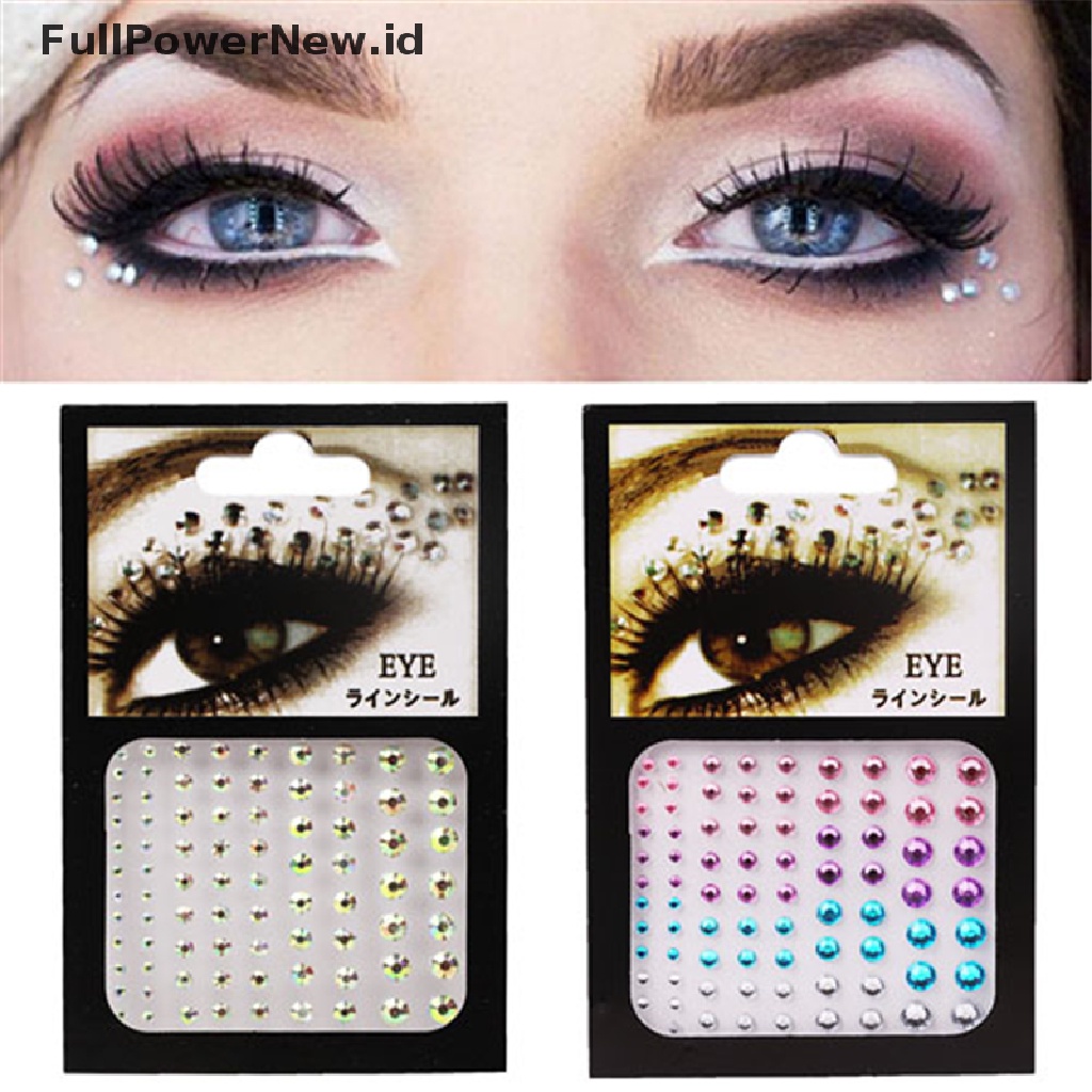 Power Stiker Tato Glitter Berlian Makeup Eyeliner Eyeshadow Wajah Berlian Imitasi Stiker ID