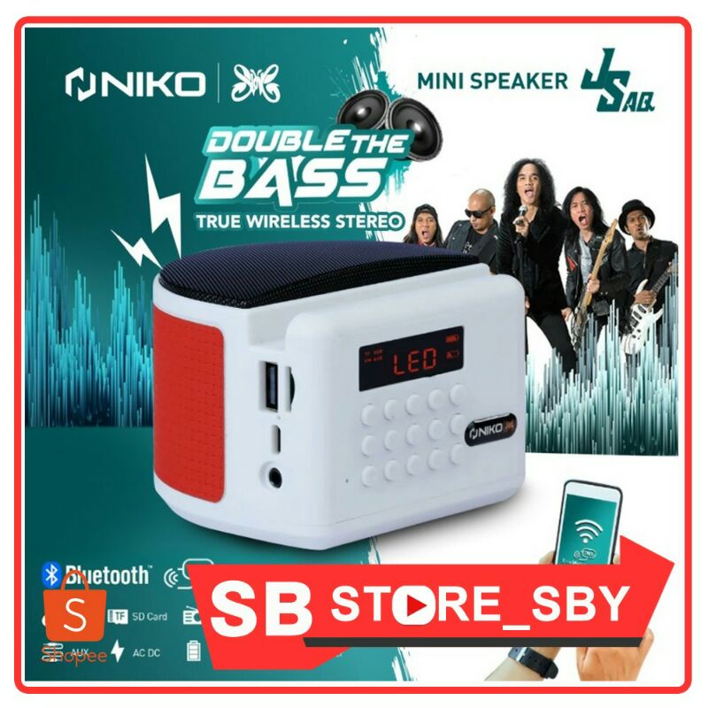 NIKO MINI SPEAKER PORTABLE JS AQ BLUETOOTH