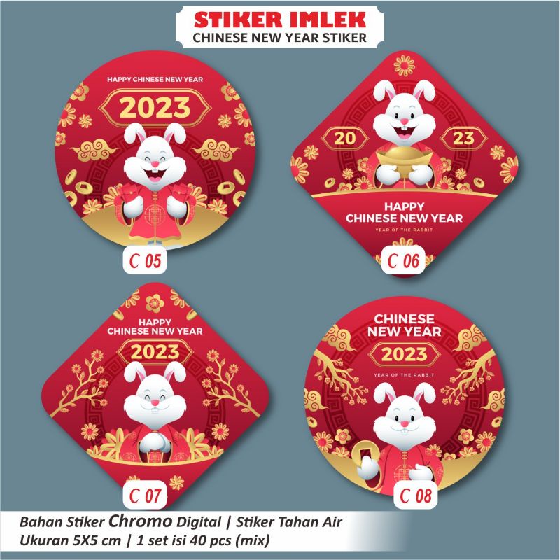 

Sticker Segel Toples Imlek Stiker Seal Label