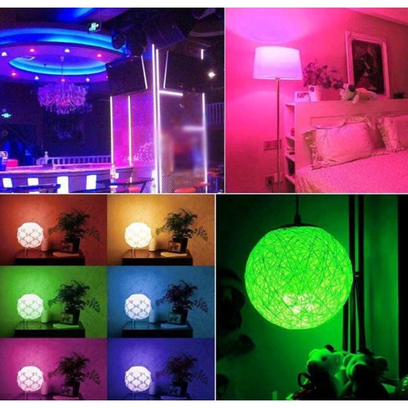 Lampu Bohlam 7W LED RGB Berubah Warna Warni Remote control original lampu